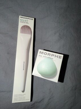 FIRE COMPLEXION BUNDLE 🔥 Morphe M107 Foundation Brush & All Covered Sponge